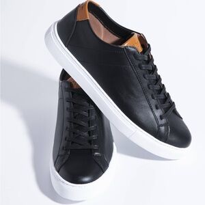 BYLT Basics Everyday Leather Black Sneakers Mens 11.5 EUC